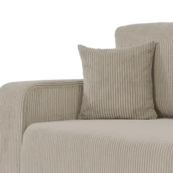 Garnero Arredamenti Divani Lineari|Divani Letto-Divano letto matrimoniale 3 posti 248x90cm velluto a coste tortora Slurp Velluto Poso Tortora