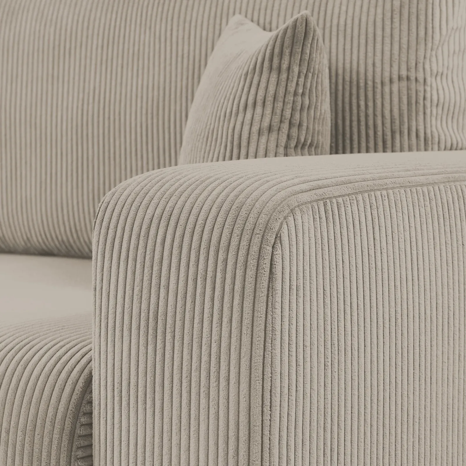 Garnero Arredamenti Divani Lineari|Divani Letto-Divano letto matrimoniale 3 posti 248x90cm velluto a coste tortora Slurp Velluto Poso Tortora