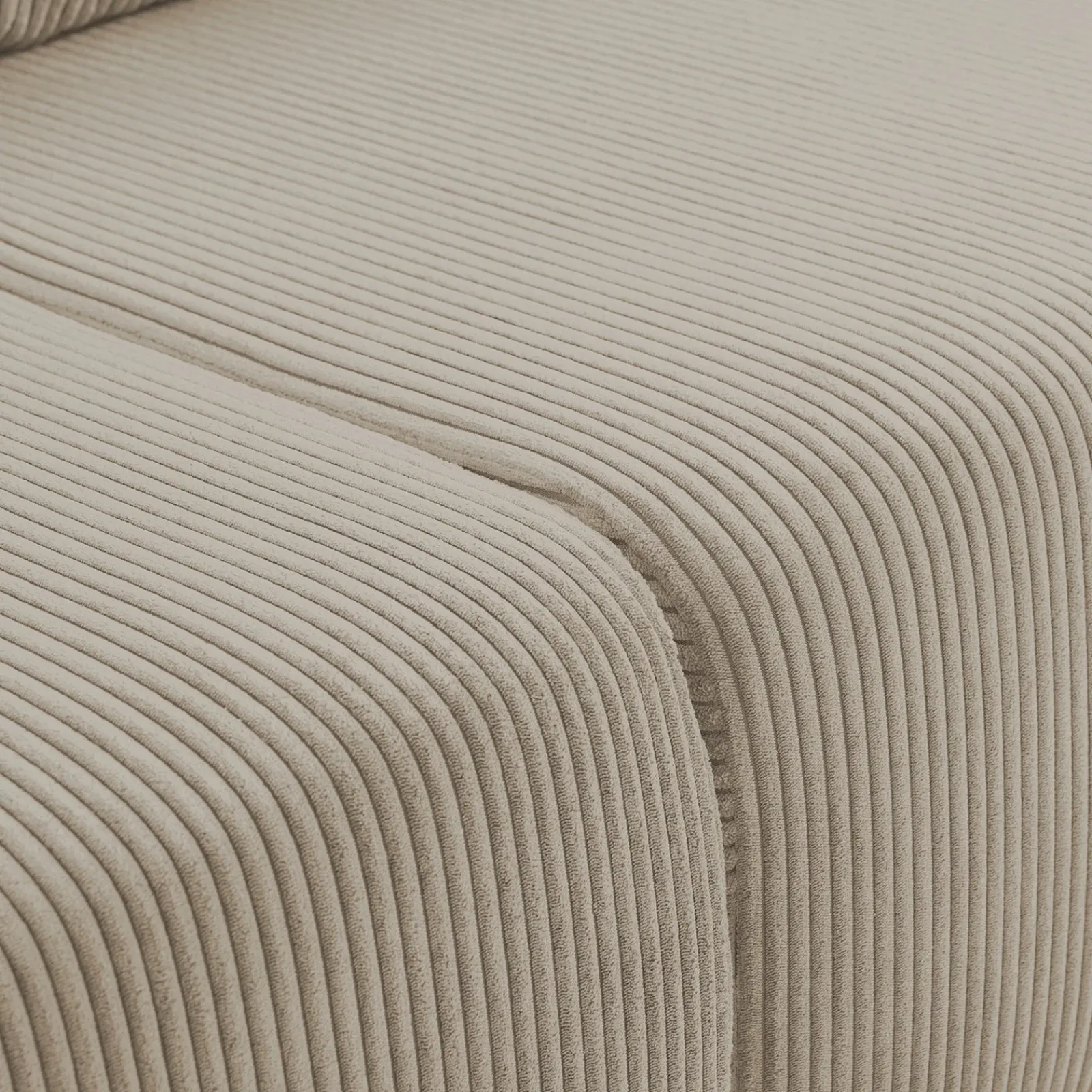 Garnero Arredamenti Divani Lineari|Divani Letto-Divano letto matrimoniale 3 posti 248x90cm velluto a coste tortora Slurp Velluto Poso Tortora