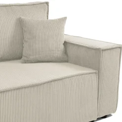 Garnero Arredamenti Divani Lineari|Divani Letto-Divano letto matrimoniale 3 posti 245x90cm velluto a coste beige Ploffy Velluto Poso Beige