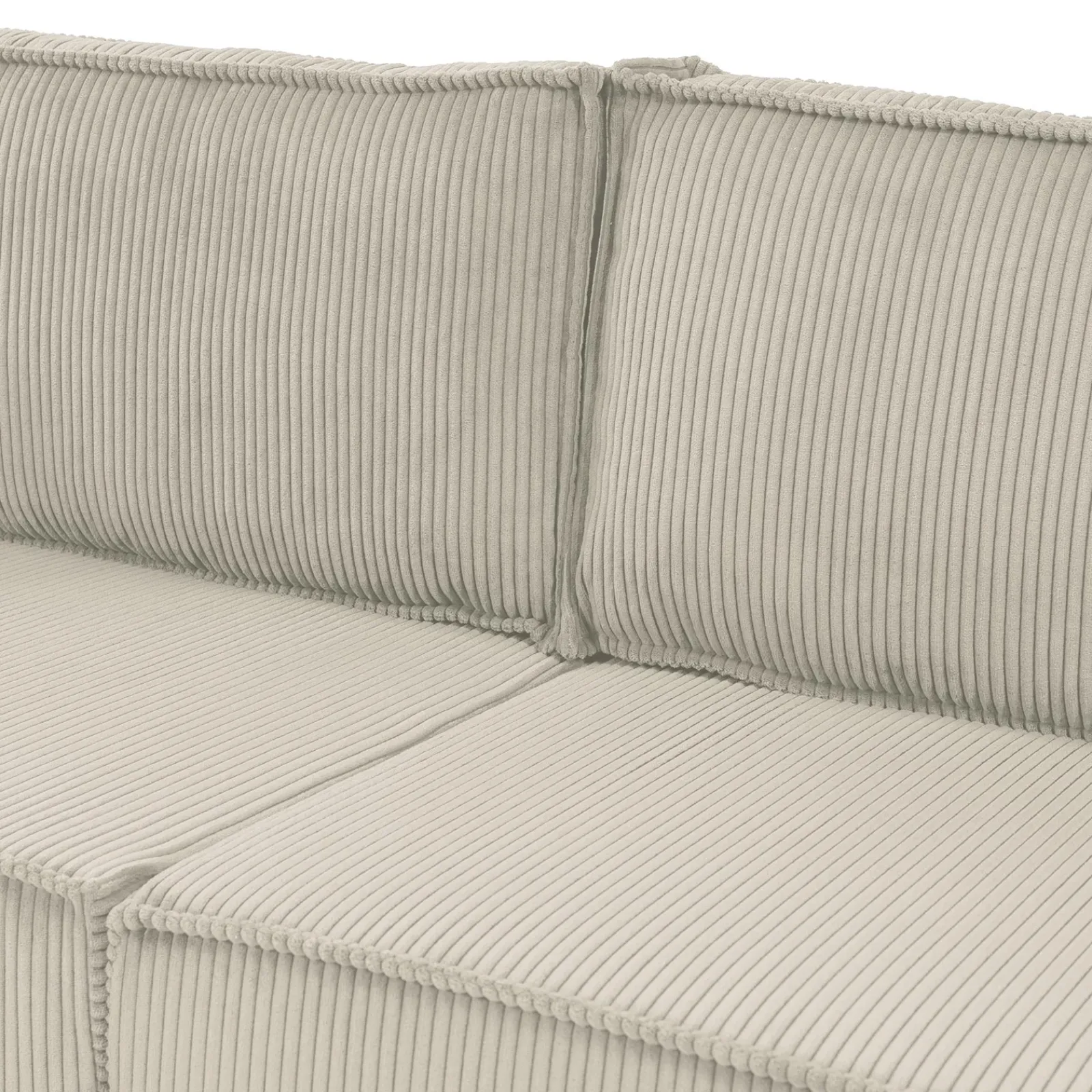 Garnero Arredamenti Divani Lineari|Divani Letto-Divano letto matrimoniale 3 posti 245x90cm velluto a coste beige Ploffy Velluto Poso Beige