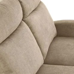 Garnero Arredamenti Divani Lineari-Divano moderno 2 posti reclinabile 128cm tessuto beige Denar 2