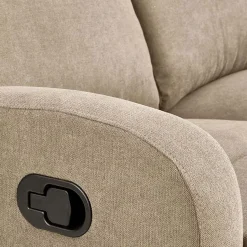 Garnero Arredamenti Divani Lineari-Divano moderno 2 posti reclinabile 128cm tessuto beige Denar 2