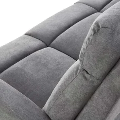 Garnero Arredamenti Divani Lineari-Divano reclinabile 3 posti in tessuto 180cm grigio Denar