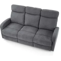 Garnero Arredamenti Divani Lineari-Divano reclinabile 3 posti in tessuto 180cm grigio Denar