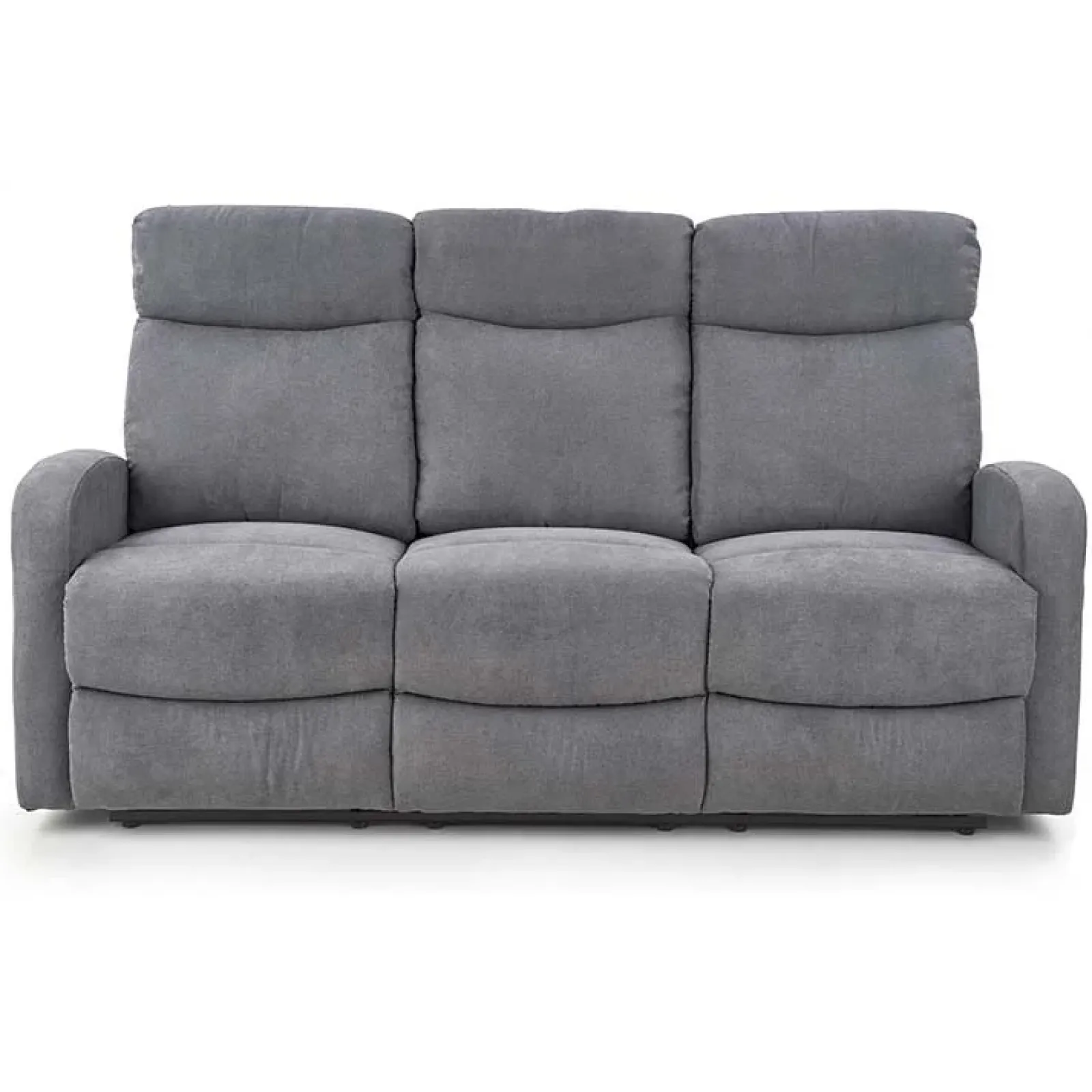 Garnero Arredamenti Divani Lineari-Divano reclinabile 3 posti in tessuto 180cm grigio Denar