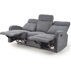 Garnero Arredamenti Divani Lineari-Divano reclinabile 3 posti in tessuto 180cm grigio Denar