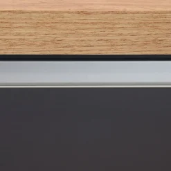 Garnero Arredamenti Isole Cucina-Isola cucina centrale 155x90cm 3 ante grigio antracite opaco con piano rovere Gourmet Antracite - Rovere