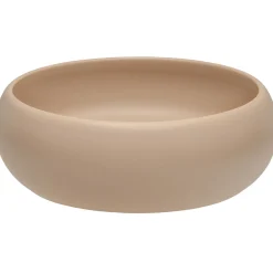 Garnero Arredamenti Lavabi Bagno-Lavabo bagno da appoggio 36x36cm ceramica cappuccino Roll Beige
