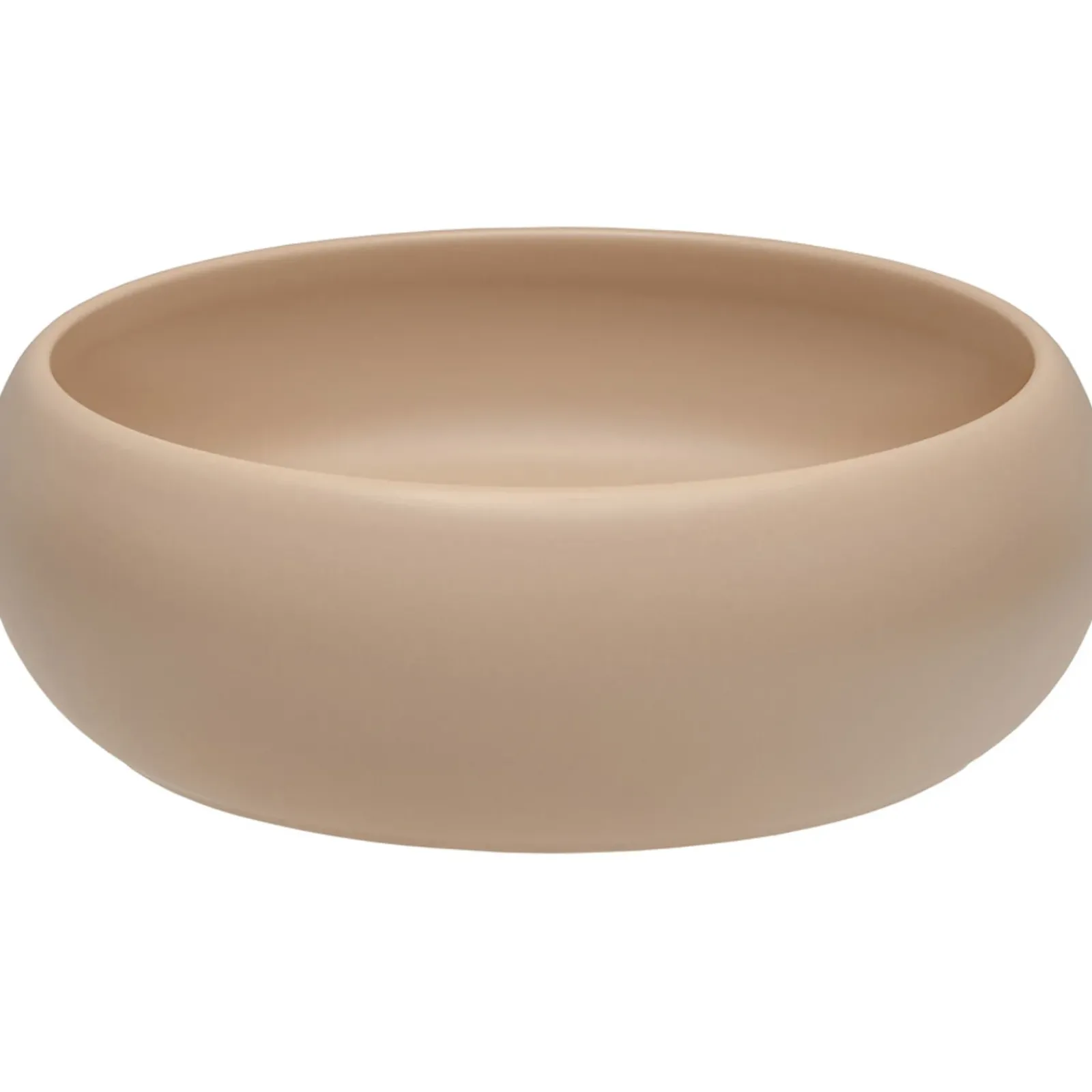 Garnero Arredamenti Lavabi Bagno-Lavabo bagno da appoggio 36x36cm ceramica cappuccino Roll Beige