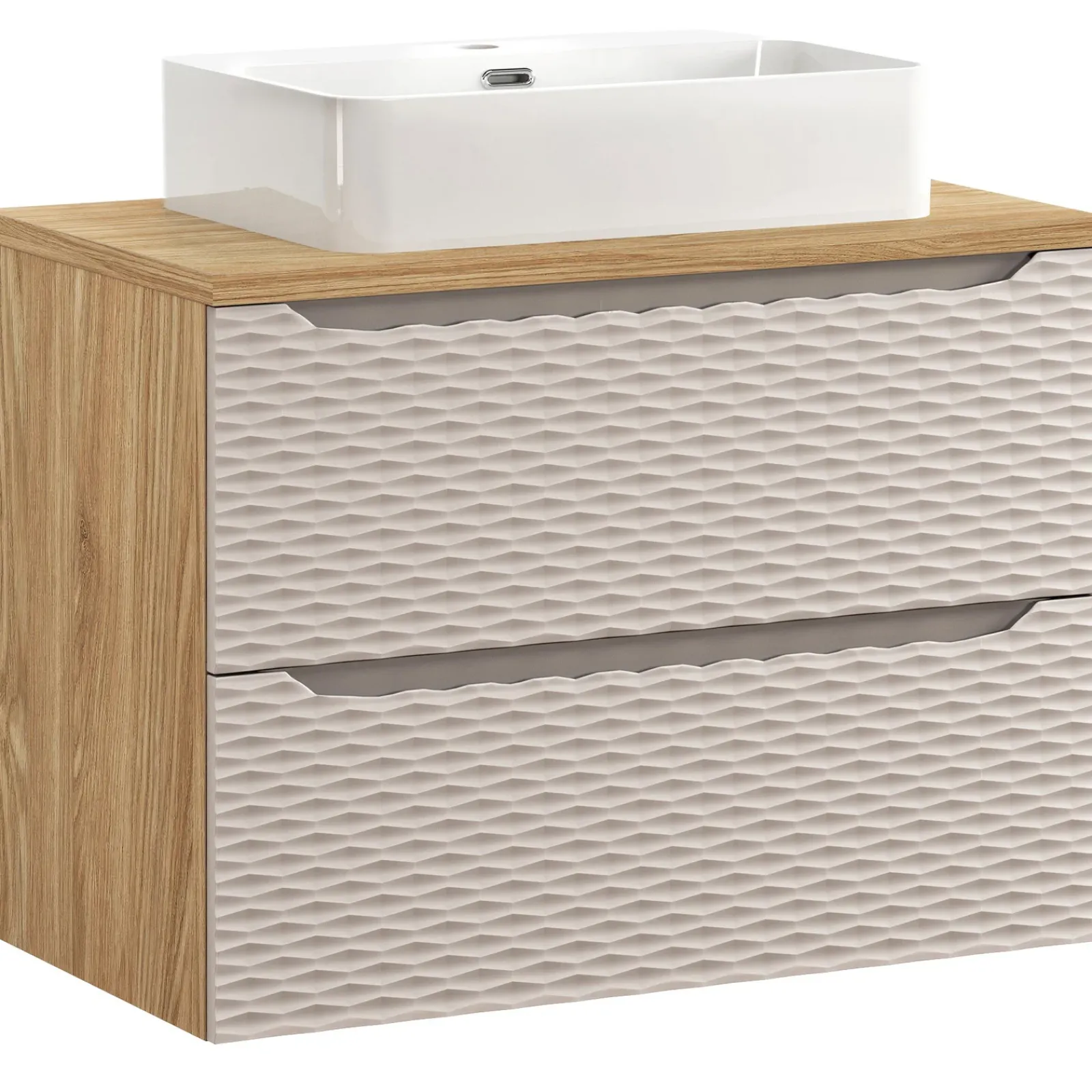 Garnero Arredamenti Lavabi Bagno-Lavabo bagno da appoggio 55x38cm ceramica Spigol Bianco
