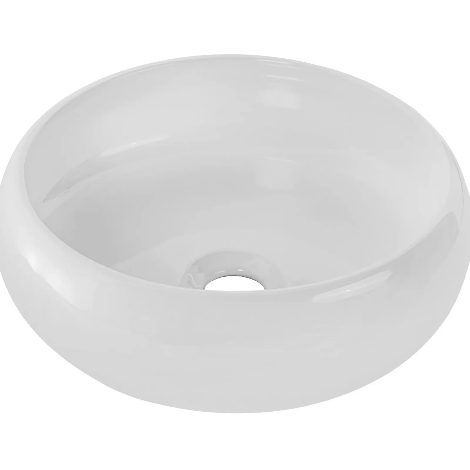 Garnero Arredamenti Lavabi Bagno-Lavabo bagno da appoggio 36x36cm ceramica Roll Bianco