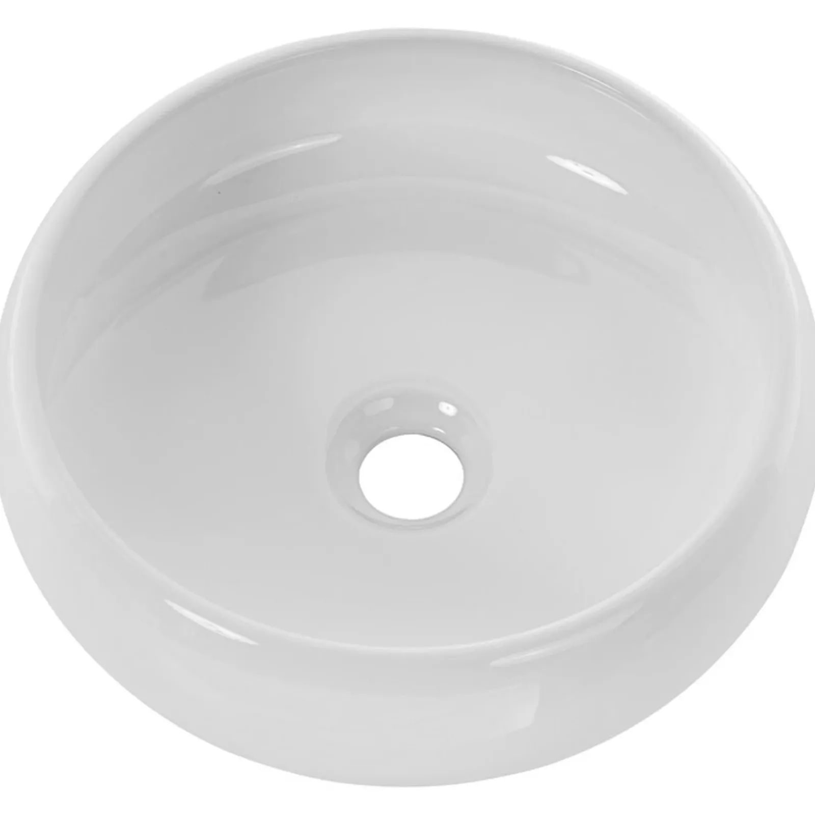 Garnero Arredamenti Lavabi Bagno-Lavabo bagno da appoggio 36x36cm ceramica Roll Bianco