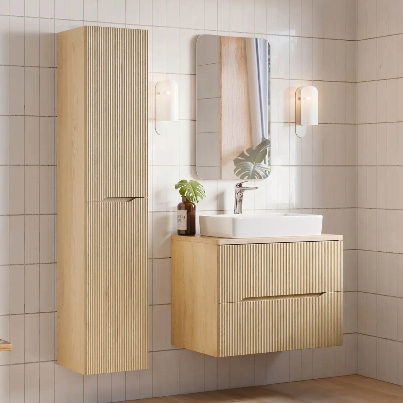 Garnero Arredamenti Lavabi Bagno-Lavabo bagno da appoggio 61x34cm ceramica Obscur Bianco