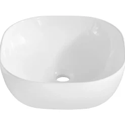 Garnero Arredamenti Lavabi Bagno-Lavabo bagno da appoggio 41x41cm ceramica bianco Bloom