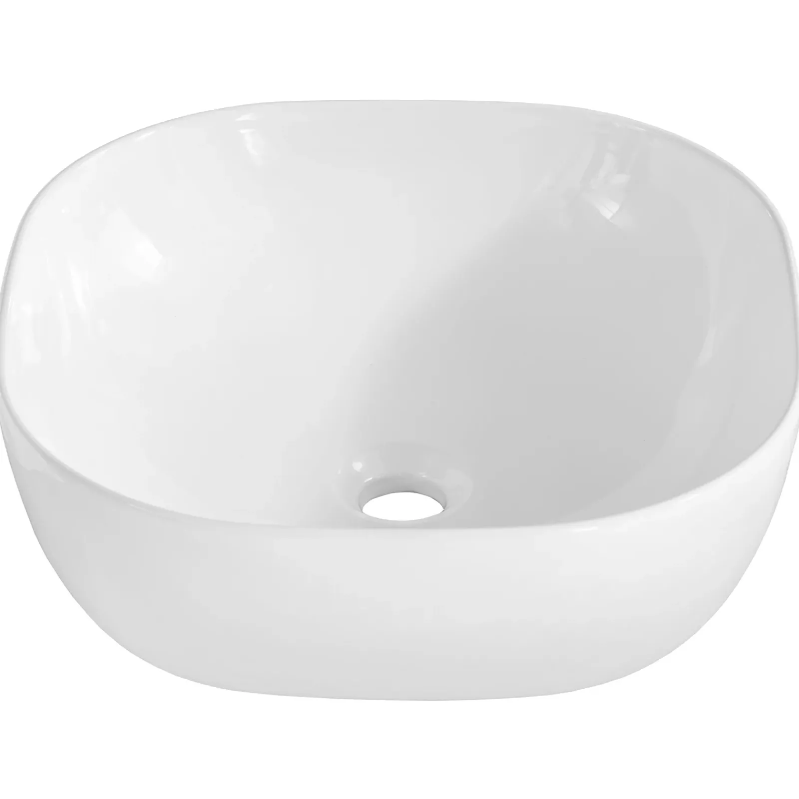 Garnero Arredamenti Lavabi Bagno-Lavabo bagno da appoggio 41x41cm ceramica bianco Bloom