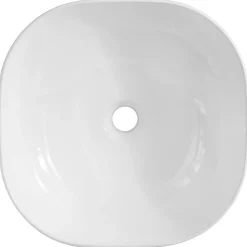 Garnero Arredamenti Lavabi Bagno-Lavabo bagno da appoggio 41x41cm ceramica bianco Bloom