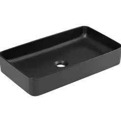 Garnero Arredamenti Lavabi Bagno-Lavabo bagno da appoggio 61x34cm ceramica Obscur Nero