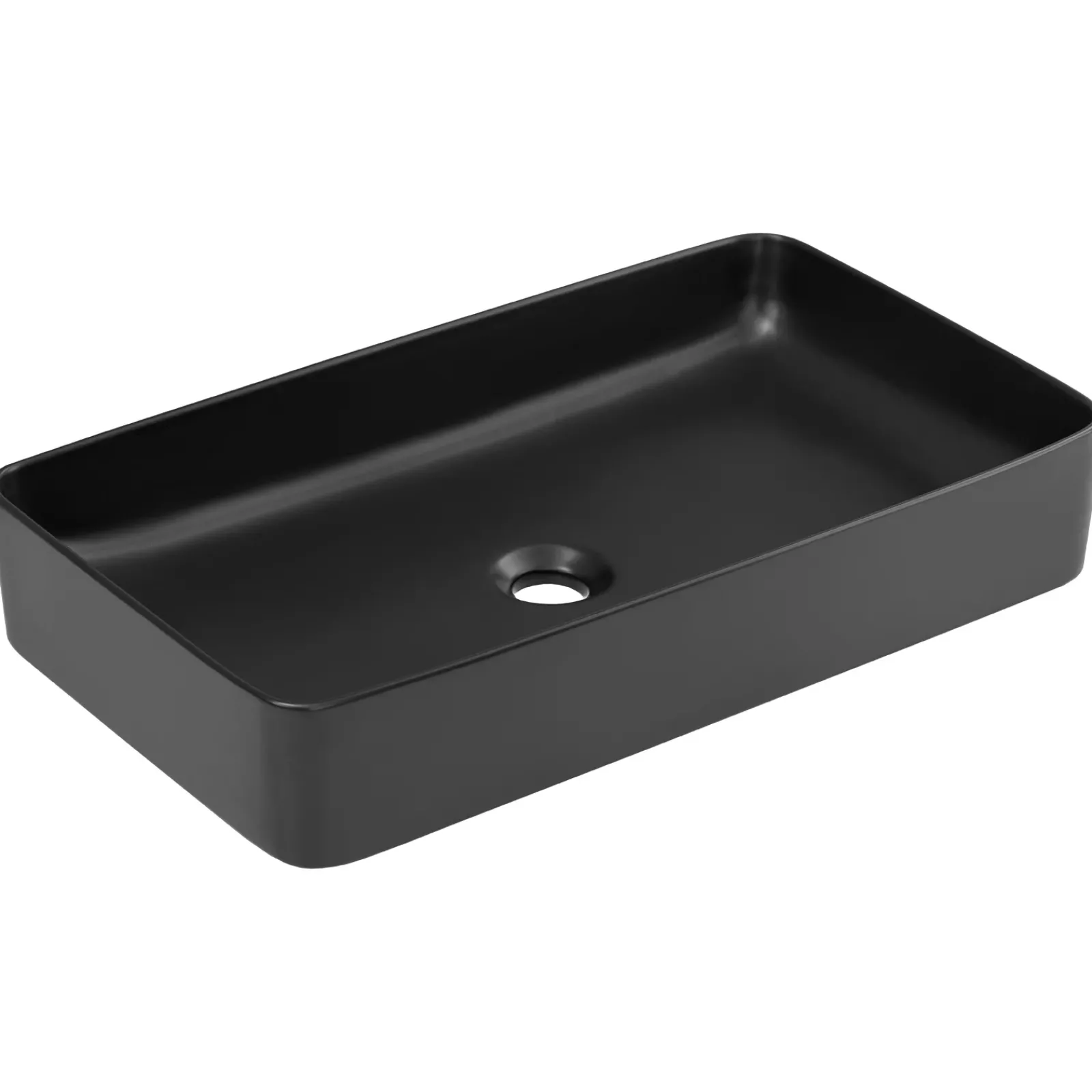 Garnero Arredamenti Lavabi Bagno-Lavabo bagno da appoggio 61x34cm ceramica Obscur Nero