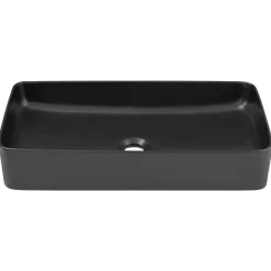 Garnero Arredamenti Lavabi Bagno-Lavabo bagno da appoggio 61x34cm ceramica Obscur Nero
