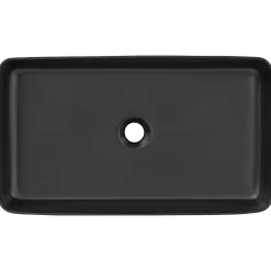 Garnero Arredamenti Lavabi Bagno-Lavabo bagno da appoggio 61x34cm ceramica Obscur Nero