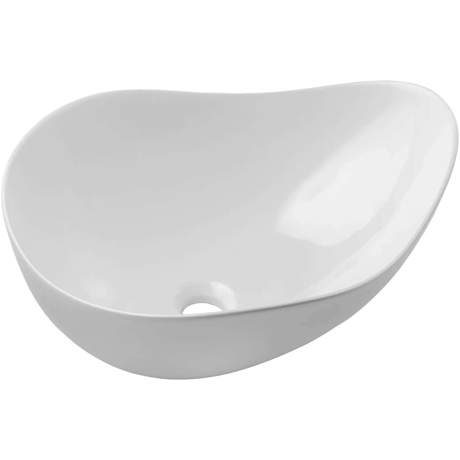 Garnero Arredamenti Lavabi Bagno-Lavabo bagno da appoggio 51x39cm ceramica bianco Flower