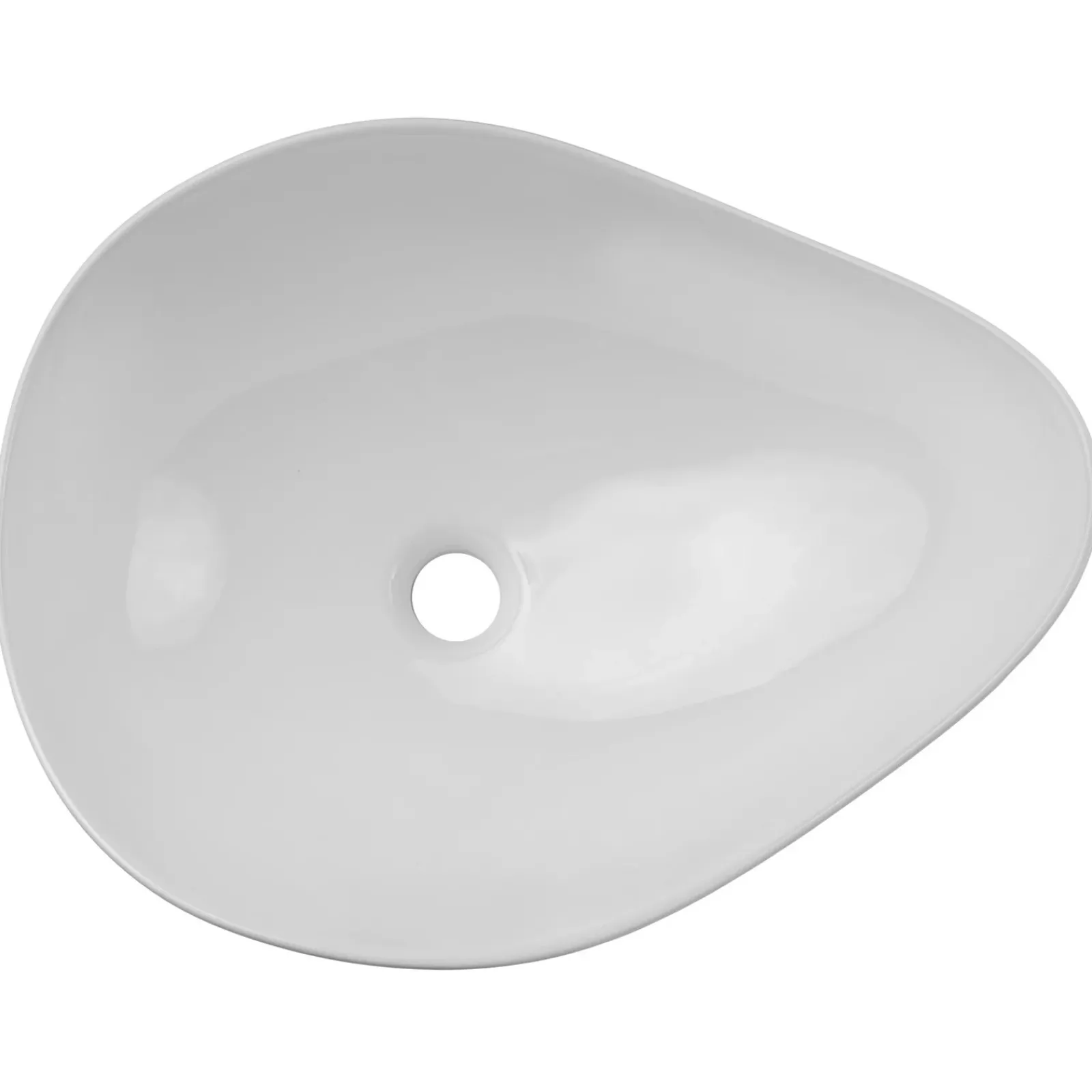 Garnero Arredamenti Lavabi Bagno-Lavabo bagno da appoggio 51x39cm ceramica bianco Flower