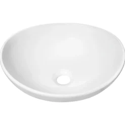 Garnero Arredamenti Lavabi Bagno-Lavabo bagno da appoggio 41x33cm ceramica bianco Shell