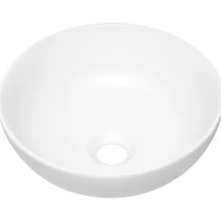 Garnero Arredamenti Lavabi Bagno-Lavabo bagno da appoggio ø32cm ceramica bianco Bollon
