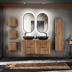 Garnero Arredamenti Lavabi Bagno-Lavabo bagno da appoggio 52x40cm ceramica nero oro Limpid