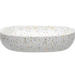 Garnero Arredamenti Lavabi Bagno-Lavabo bagno da appoggio 60x42cm ceramica bianco Pollok