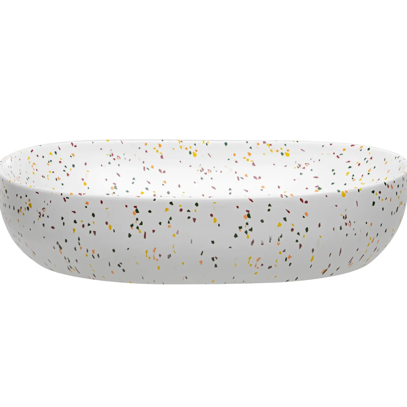 Garnero Arredamenti Lavabi Bagno-Lavabo bagno da appoggio 60x42cm ceramica bianco Pollok