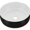 Garnero Arredamenti Lavabi Bagno-Lavabo bagno da appoggio 36x36cm ceramica nero Bolly