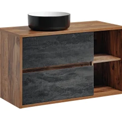 Garnero Arredamenti Lavabi Bagno-Lavabo bagno da appoggio 36x36cm ceramica nero Bolly