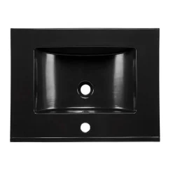 Garnero Arredamenti Lavabi Bagno-Lavabo bagno da incasso 81x46cm ceramica nera Maverick