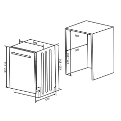 Garnero Arredamenti Elettrodomestici-Lavastoviglie da incasso 60x55cm 13 coperti Atlantic