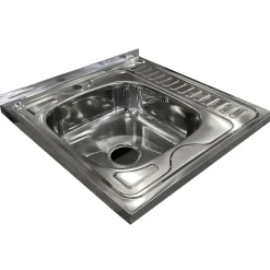 Garnero Arredamenti Elettrodomestici-Lavello da appoggio 60x60 cm 1 vasca acciaio inox Darya