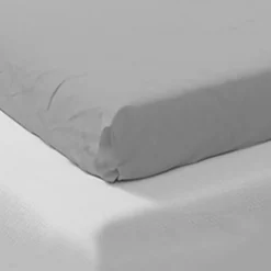 Garnero Arredamenti Set Lenzuola|Set Lenzuola-Lenzuolo francese con angoli in cotone bio 140x200cm grigio Rolla