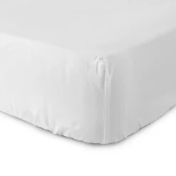 Garnero Arredamenti Set Lenzuola|Set Lenzuola-Lenzuolo matrimoniale in cotone con elastico 180x200cm bianco Meier