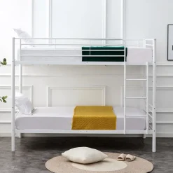 Garnero Arredamenti Letti A Castello|Letti A Castello-Letto a castello con 2 letti singoli 90x200cm bianco Rodin