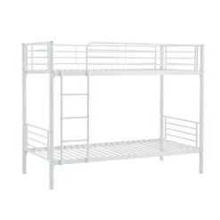 Garnero Arredamenti Letti A Castello|Letti A Castello-Letto a castello con 2 letti singoli 90x200cm bianco Rodin