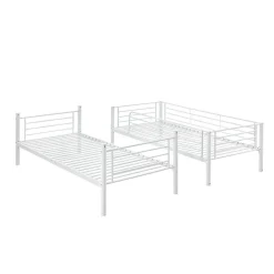 Garnero Arredamenti Letti A Castello|Letti A Castello-Letto a castello con 2 letti singoli 90x200cm bianco Rodin