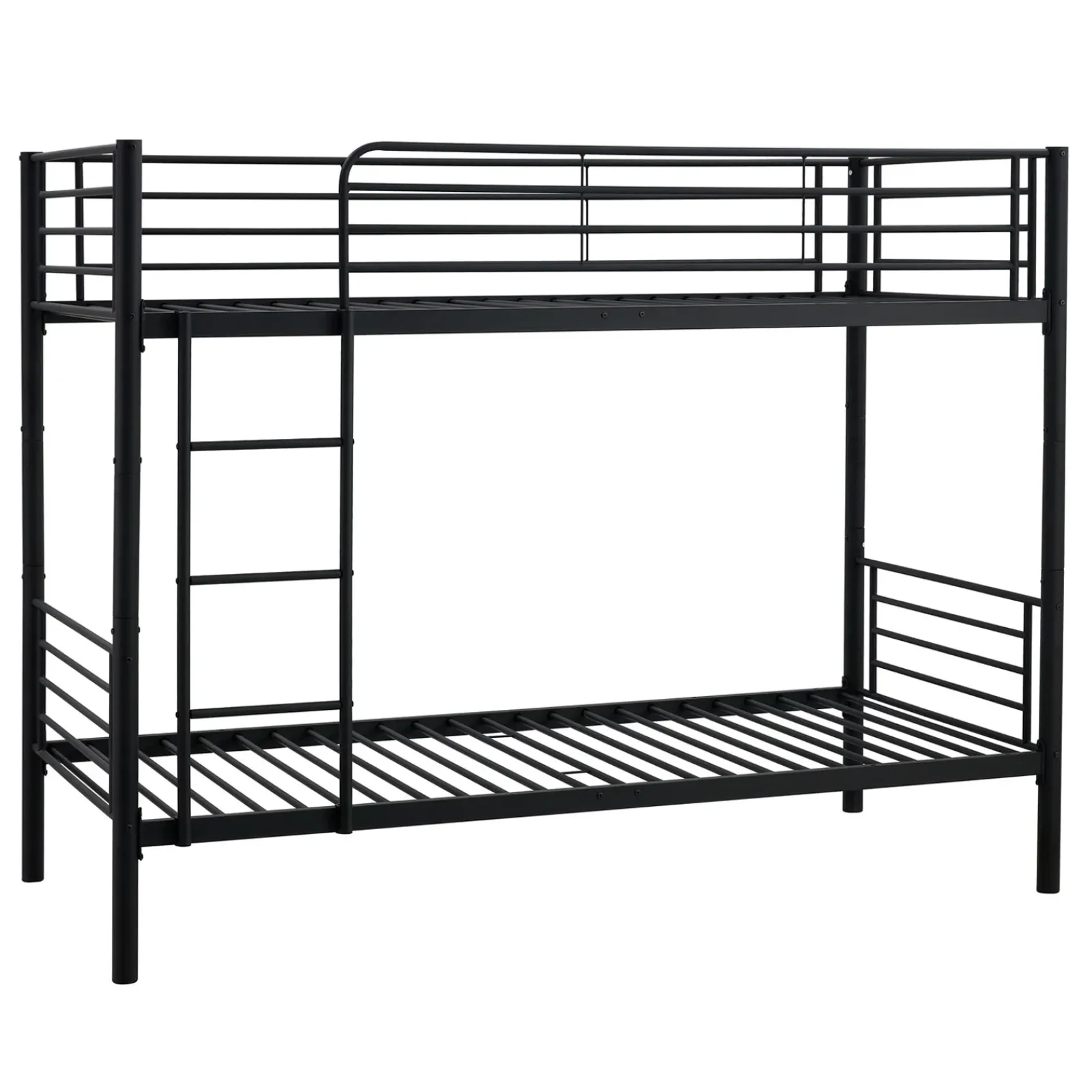 Garnero Arredamenti Letti A Castello|Letti A Castello-Letto a castello con 2 letti singoli 90x200cm nero Rodin