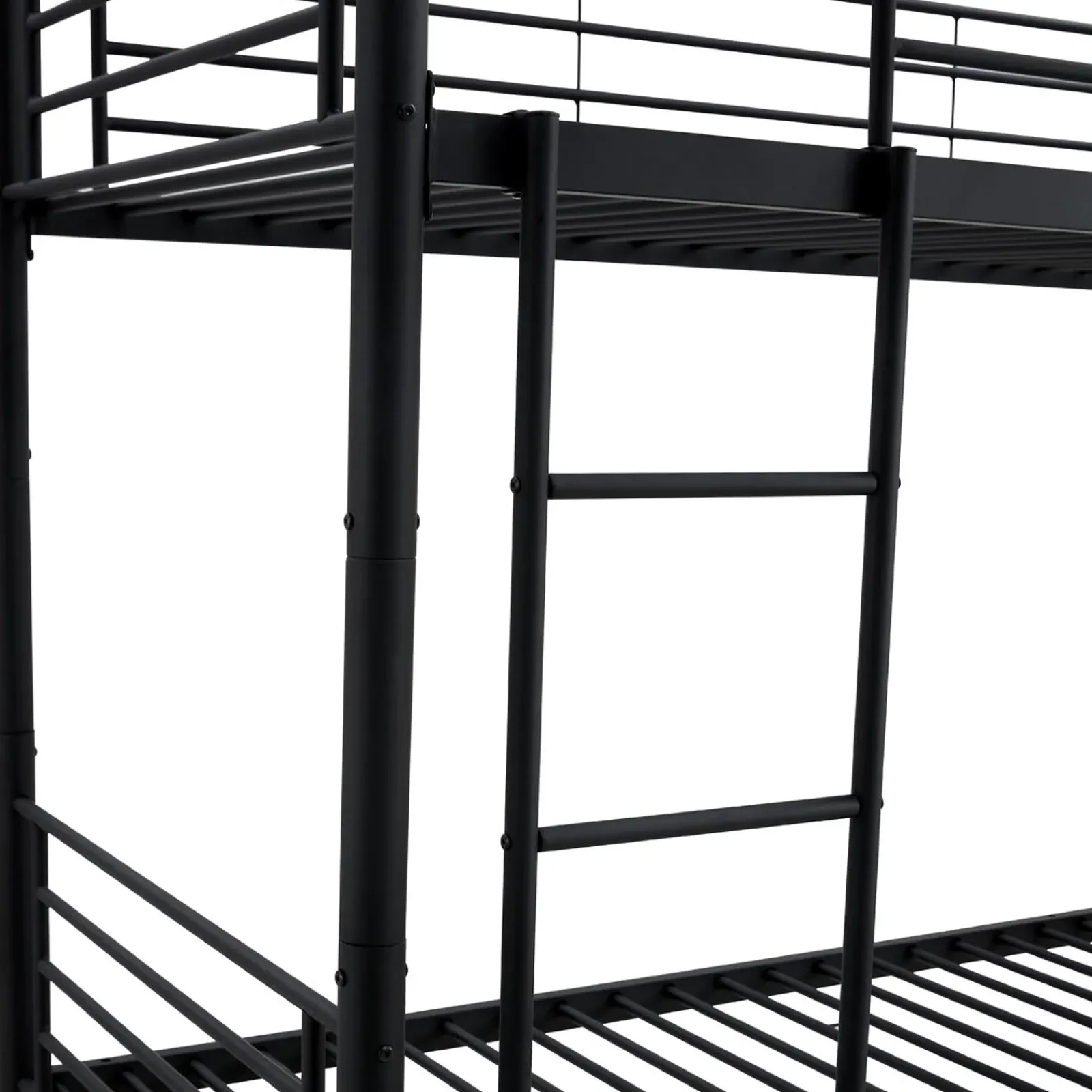 Garnero Arredamenti Letti A Castello|Letti A Castello-Letto a castello con 2 letti singoli 90x200cm nero Rodin