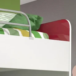 Garnero Arredamenti Letti A Castello|Letti A Castello-Letto a castello per bambini 254x120cm bianco rosa Enrico Gihome® Bianco Lucido - Rosa