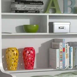 Garnero Arredamenti Letti A Castello|Letti A Castello-Letto a castello per bambini 254x120cm bianco rosa Enrico Gihome® Bianco Lucido - Rosa