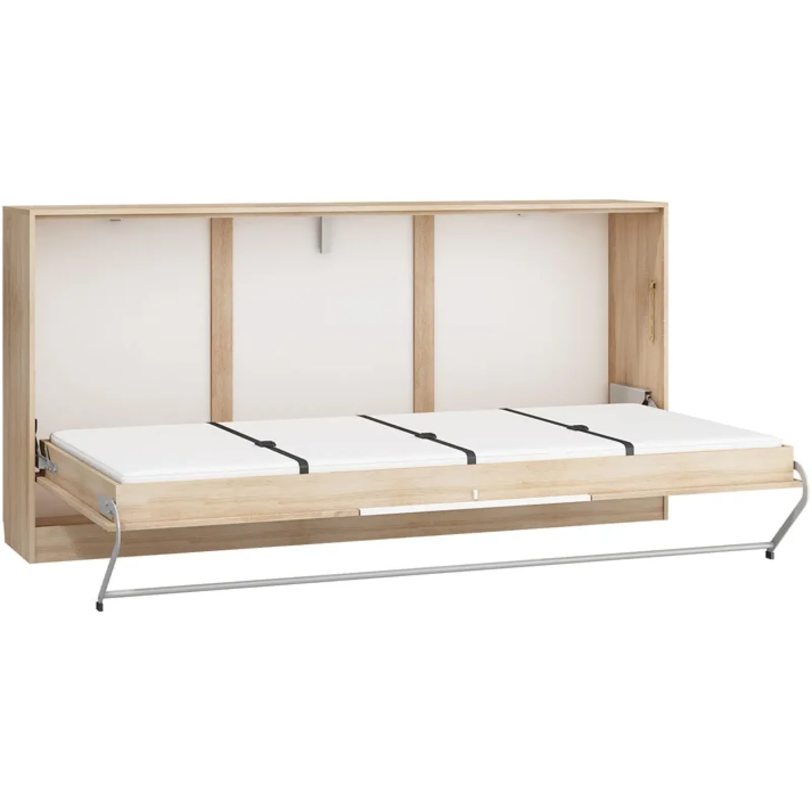 Garnero Arredamenti Letti Per Cameretta|Letti A Scomparsa-Letto a scomparsa orizzontale 90x200cm singolo rovere blu Alvin Gihome® Rovere - Blu