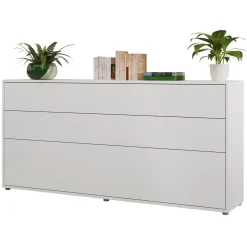 Garnero Arredamenti Letti A Scomparsa|Letti Singoli-Letto a scomparsa orizzontale 90x200 cm singolo bianco Camelio