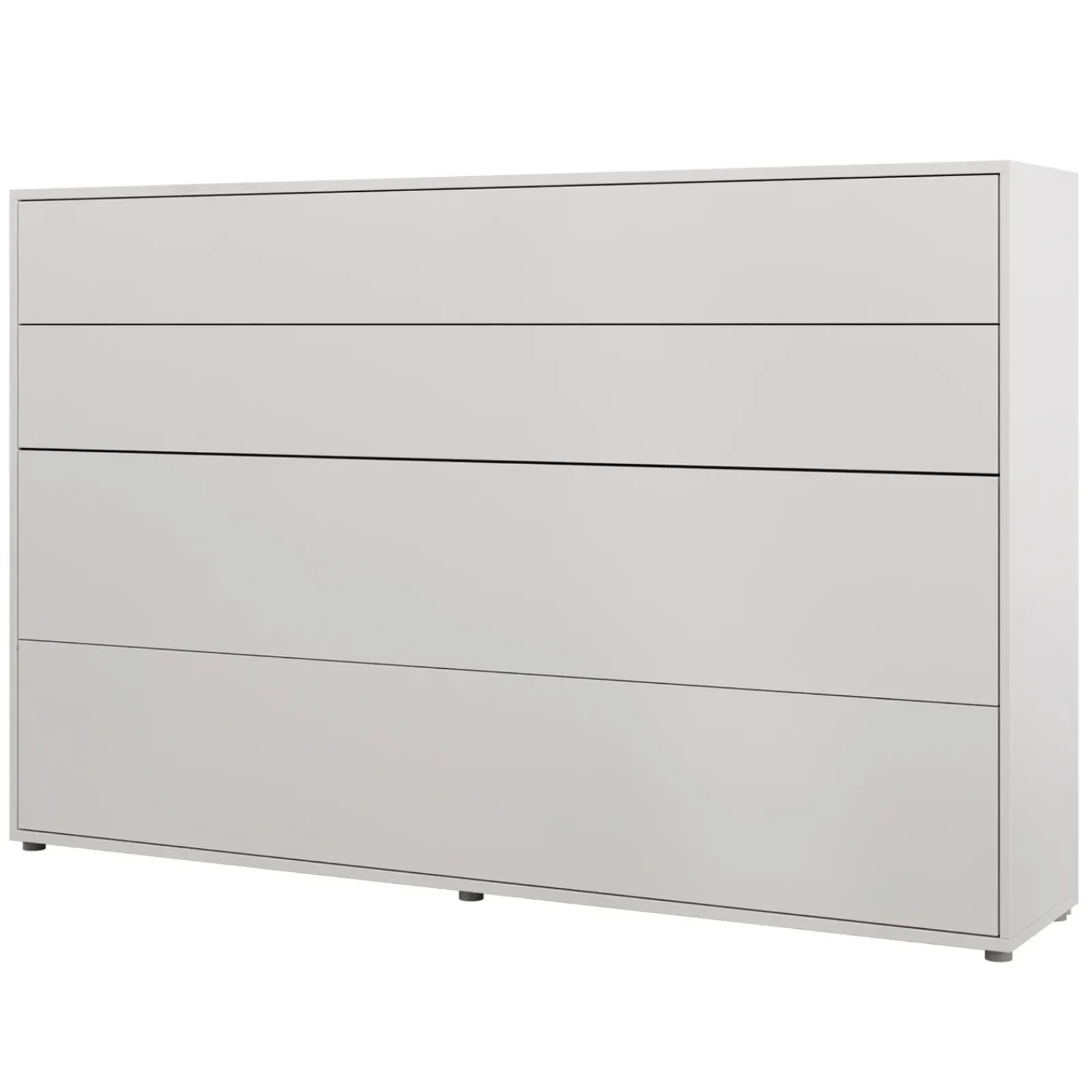 Garnero Arredamenti Letti A Scomparsa|Letti Piazza E Mezza-Letto a scomparsa orizzontale 120x200 cm una piazza e mezza bianco Camelio