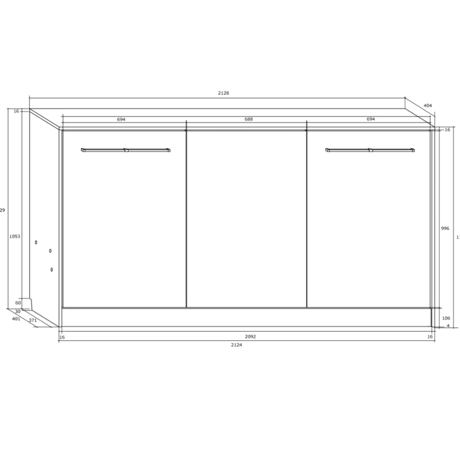 Garnero Arredamenti Letti A Scomparsa|Letti Singoli-Letto a scomparsa orizzontale 90x200cm singolo rovere bianco Alvin Gihome® Rovere - Bianco opaco